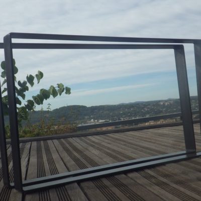 Pieds acier plat pour créations DIY table basse