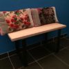 banc pieds acier plat
