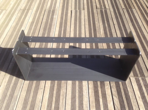 pieds table basse acier plat 10cm